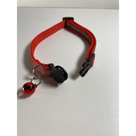 Red Cat Breakaway Collar New With Jingle Bell - Picture 2 of 5
